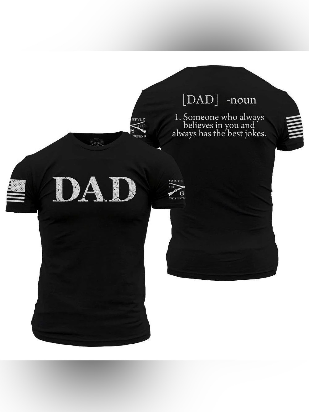 Grunt Style “DAD” Father’s Day Graphic T-Shirt -‎ Black - XXXL